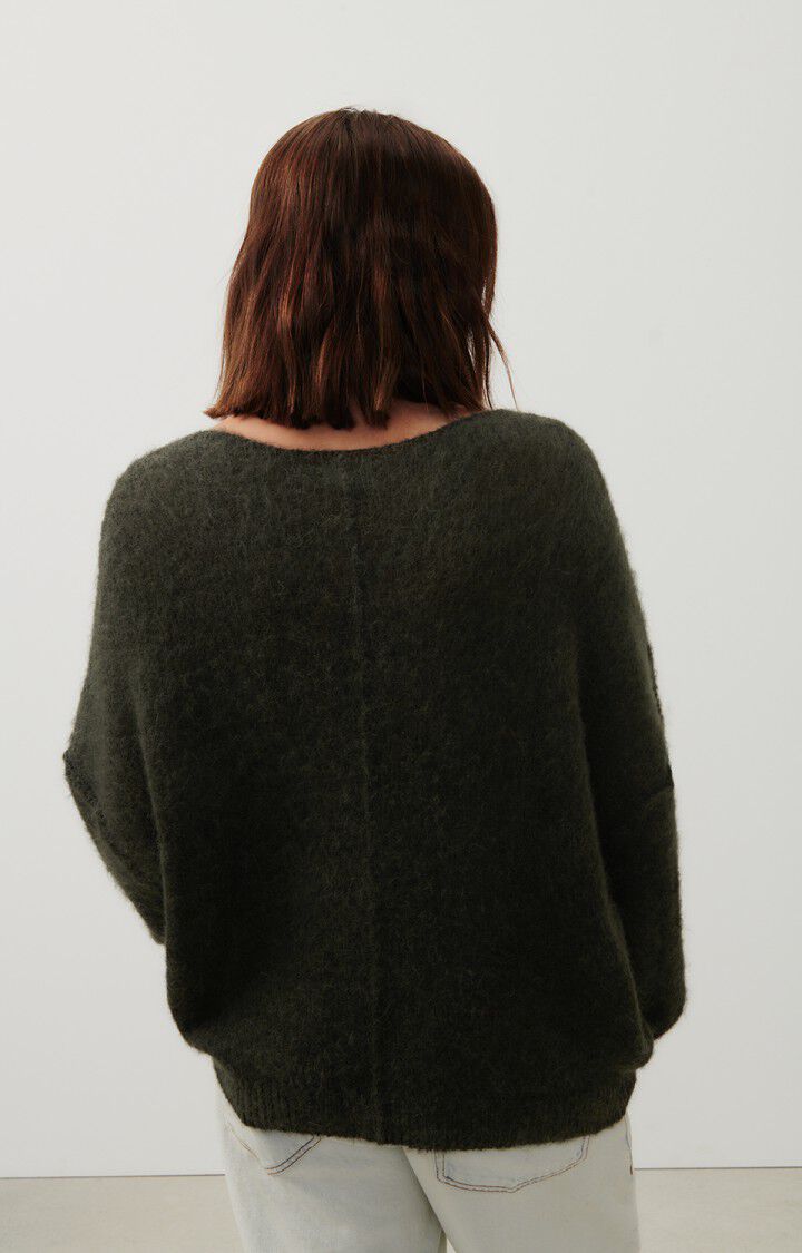 American Vintage Pull Femme Yanbay - ANTHRACITE CHINE 42 Manches Longues Gris - H24
