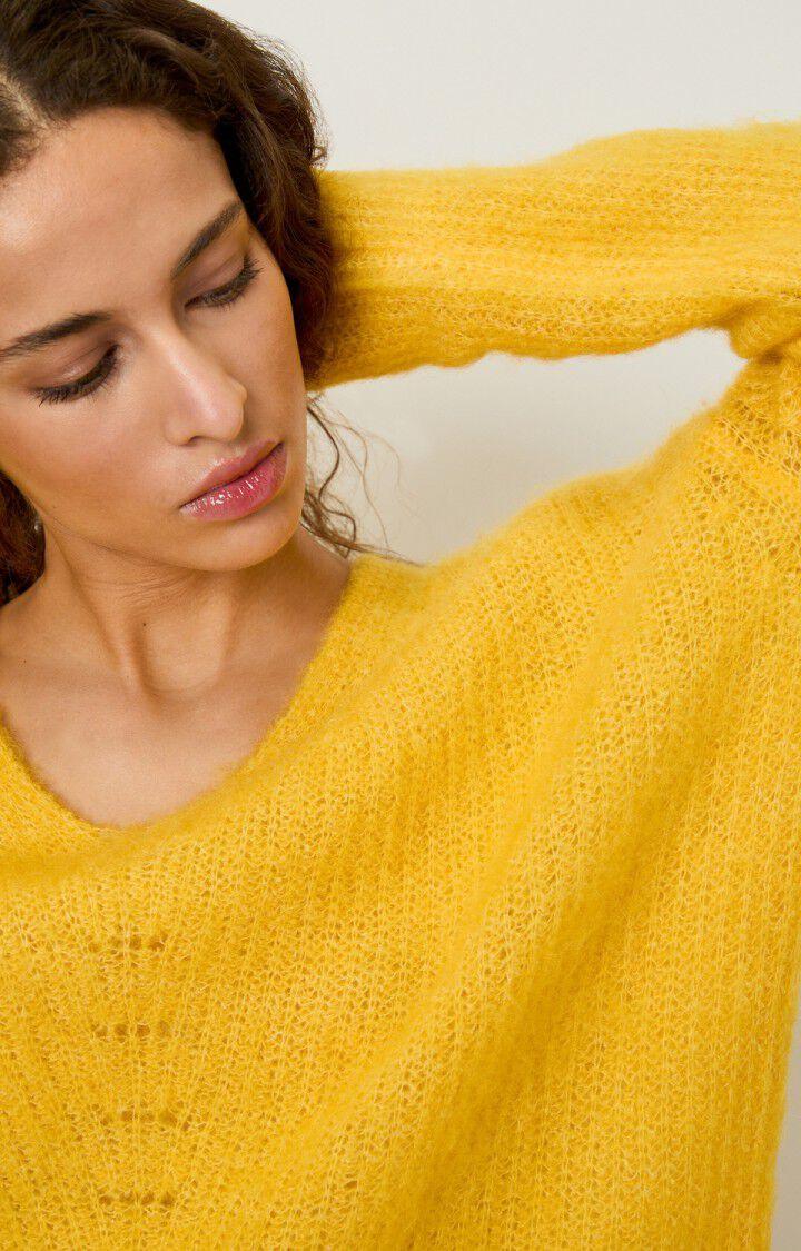 American Vintage Pull Femme Yanbay - BOUTON D'OR Jaune - H21