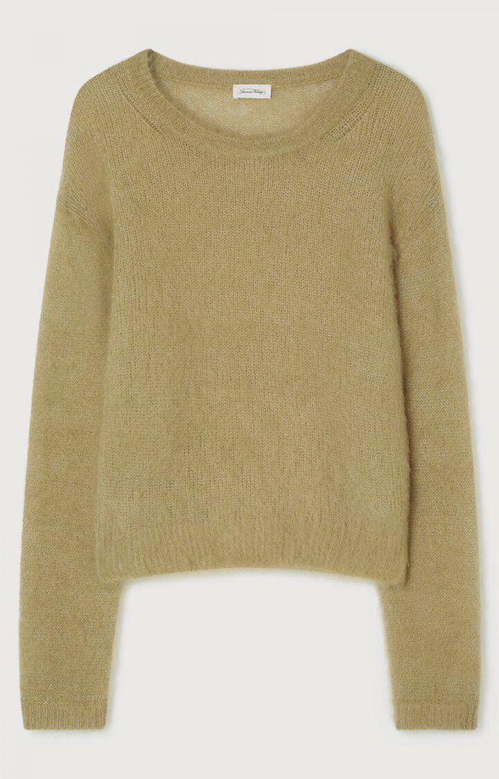 american vintage Pull femme Yanbay - CASSONADE Manches longues Beige - H21B