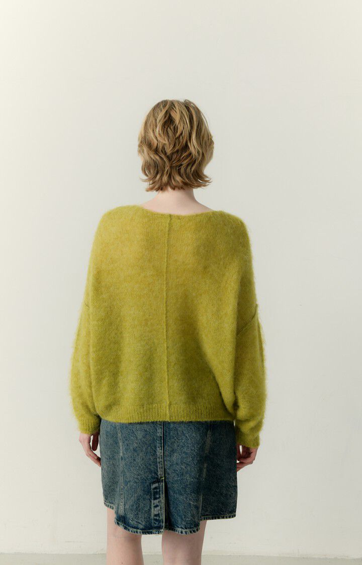American Vintage Pull Femme Yanbay - MARAIS CHINE 42 Manches Longues Vert - E23
