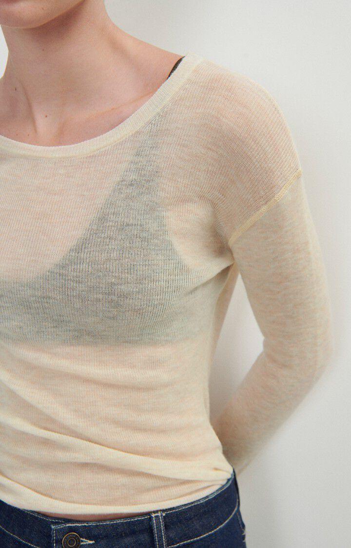 American Vintage Pull Femme Yocaburn - ECRU CHINE 57 Manches Longues Beige - H23