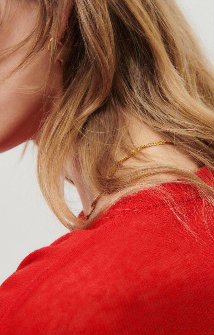 American Vintage Pull Femme Yogo - LIPSTICK 51 Manches Longues Rouge - E23