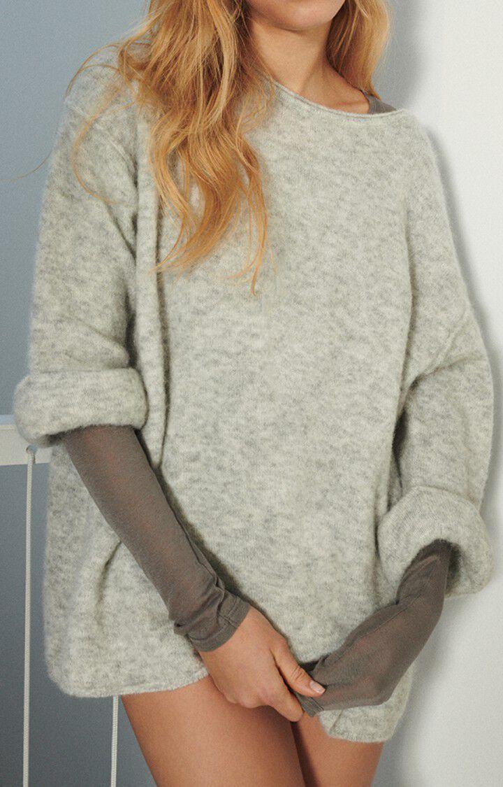 american vintage Pull femme Zabidoo - GRIS CLAIR CHINE Gris - H22