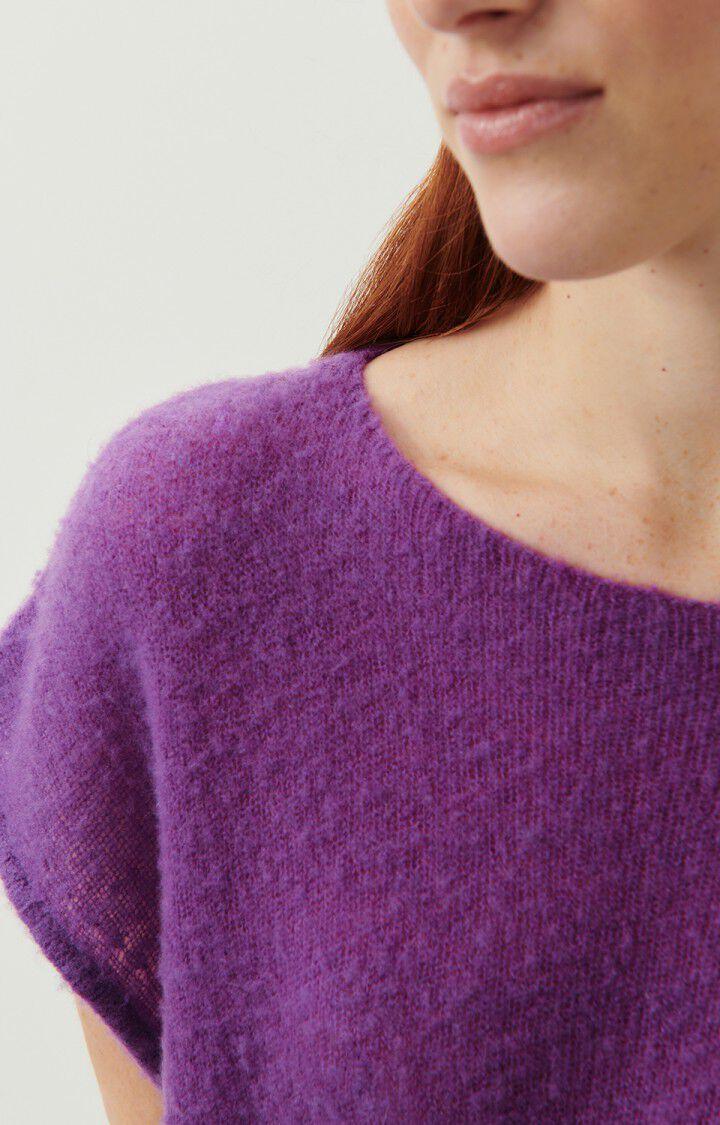 American Vintage Pull Femme Zakday - FIGUE 0 Sans Manches Violet - E24