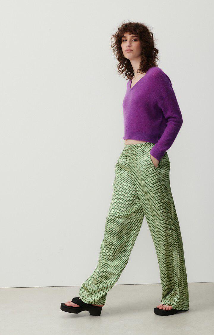 American Vintage Pull Femme Zakday - FIGUE 47 Manches Longues Violet - E24