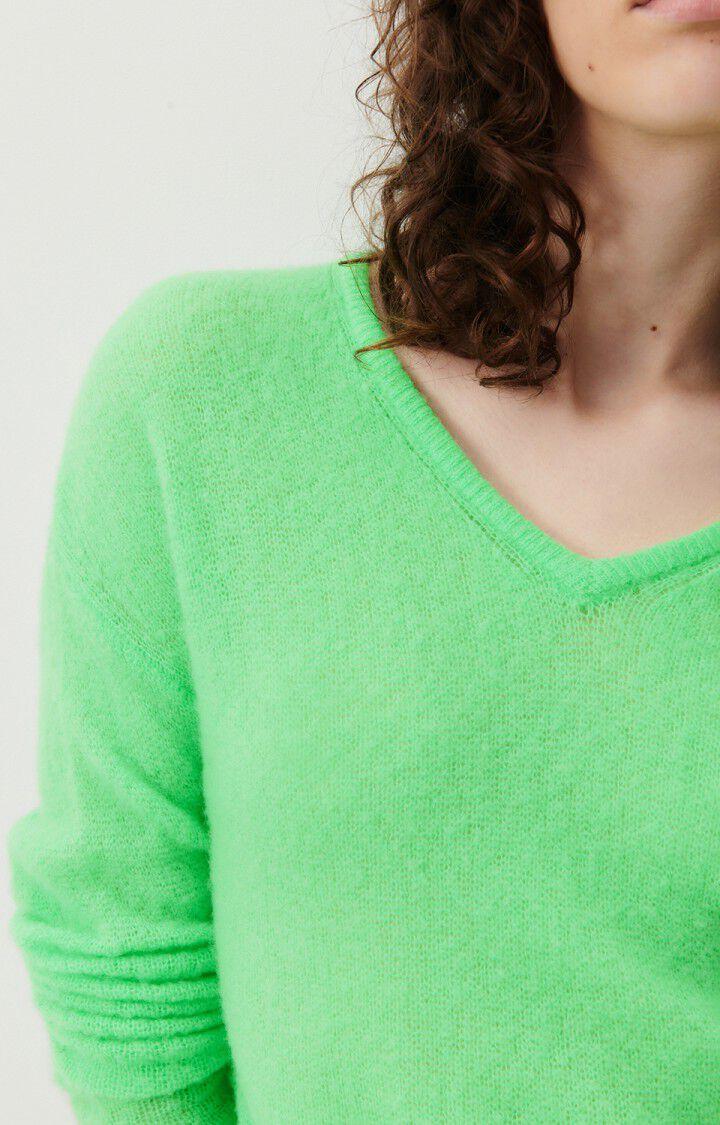 American Vintage Pull Femme Zakday - PERRUCHE 47 Manches Longues Vert - E24