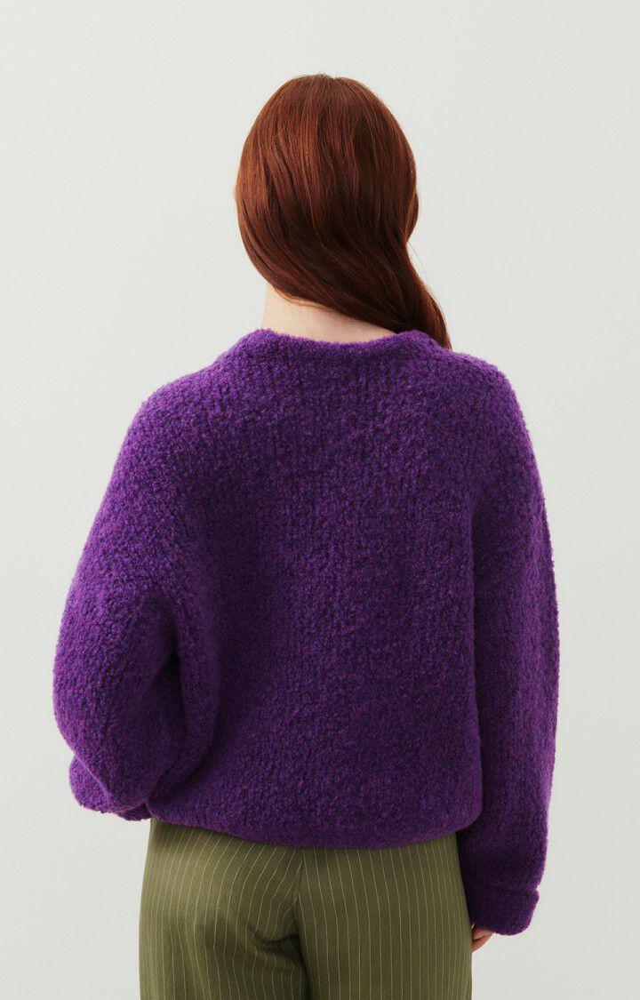 American Vintage Pull Femme Zolly - AUBERGINE CHINE 42 Manches Longues Violet - E24