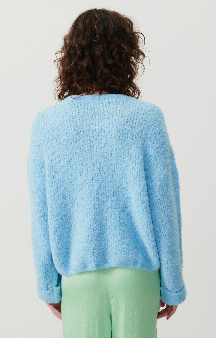 American Vintage Pull Femme Zolly - CASCADE CHINE 42 Manches Longues Bleu - E24