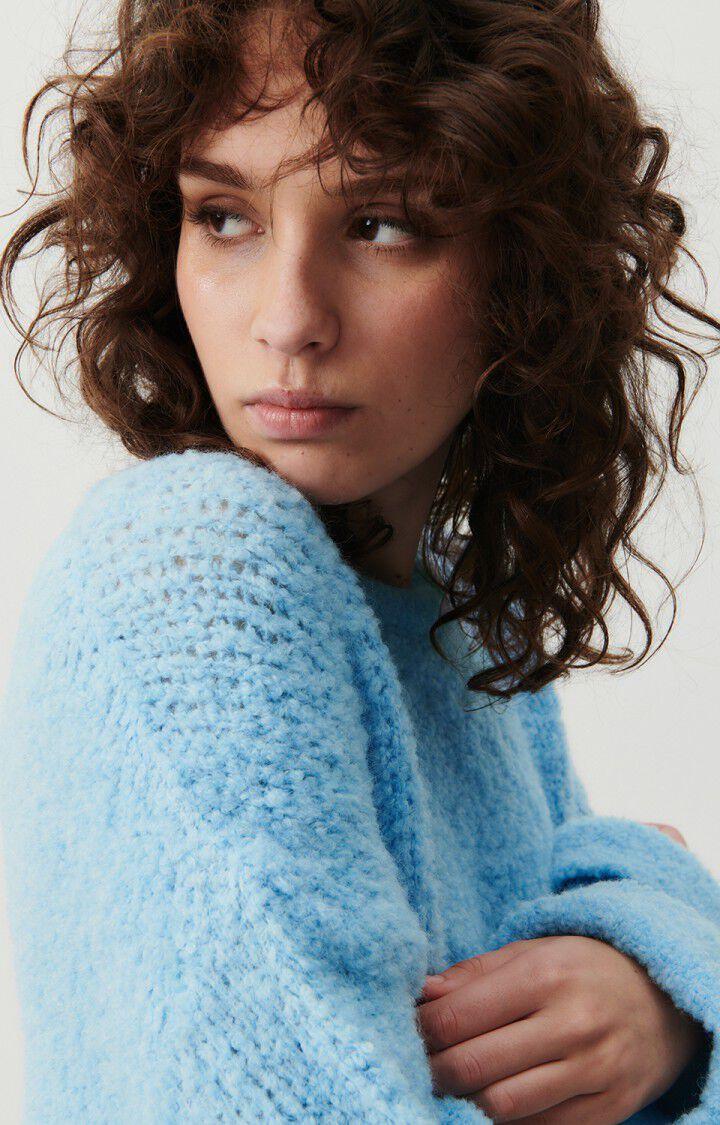 American Vintage Pull Femme Zolly - CASCADE CHINE 42 Manches Longues Bleu - E24