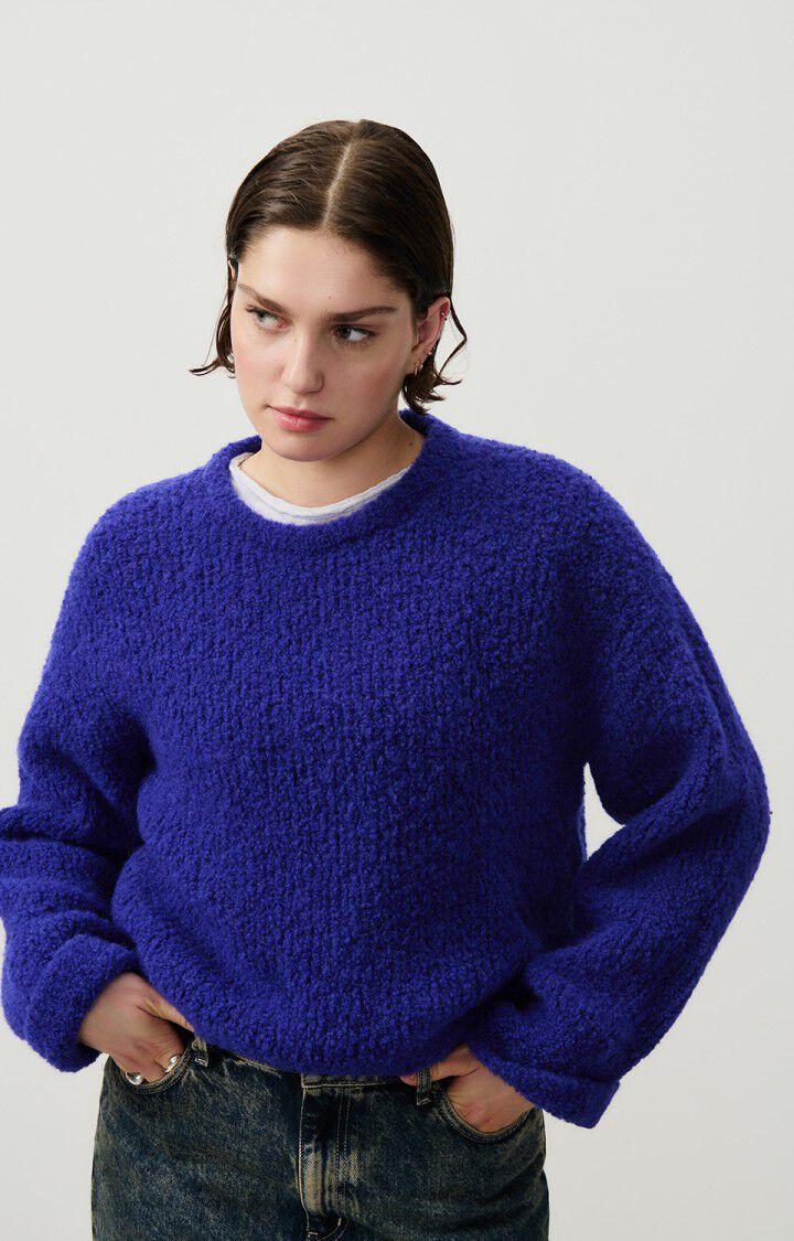 american vintage Pull femme Zolly - ELECTRIQUE CHINE 42 Manches longues Bleu - H24