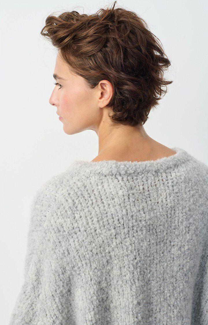American Vintage Pull Femme Zolly - GRIS CHINE 42 Manches Longues Gris - H24