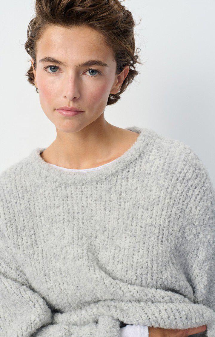 American Vintage Pull Femme Zolly - GRIS CHINE 42 Manches Longues Gris - H24
