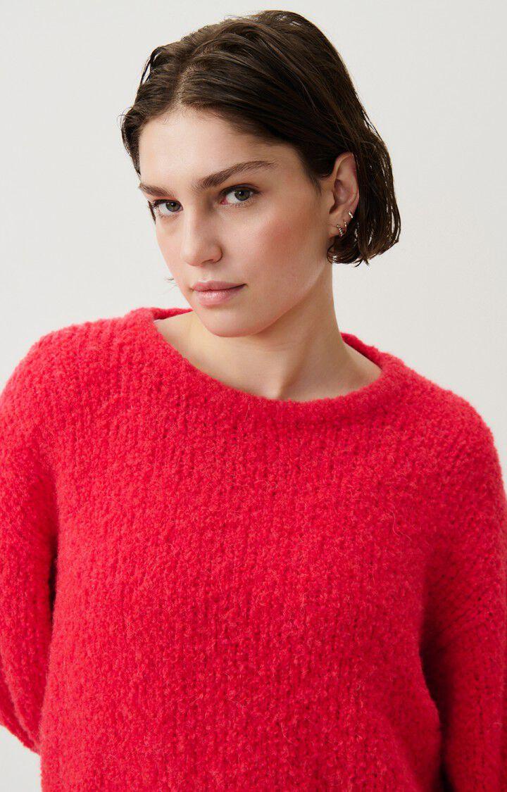 American Vintage Pull Femme Zolly - HORTENSIA FLUO 42 Manches Longues Rose - H24