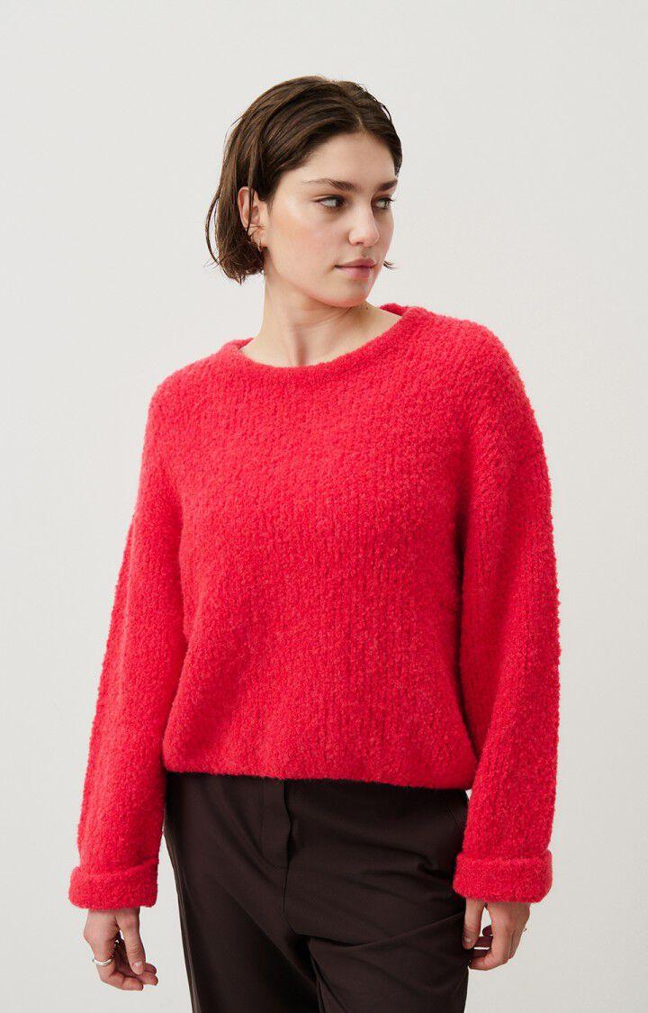 american vintage Pull femme Zolly - HORTENSIA FLUO 42 Manches longues Rose - H24