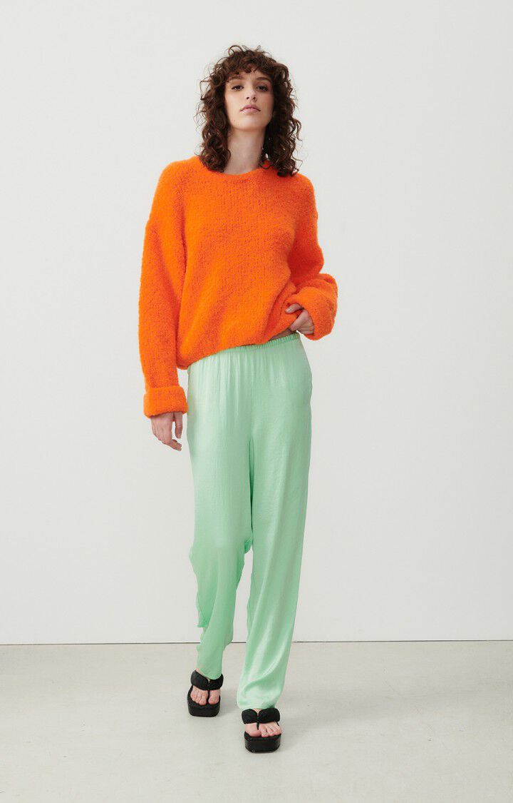 American Vintage Pull Femme Zolly - NEFLE 42 Manches Longues Orange - E24