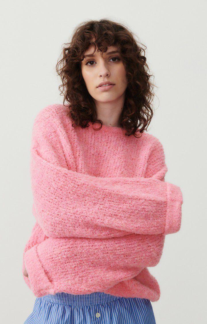 american vintage Pull femme Zolly - PINKY 42 Manches longues Rose - E24