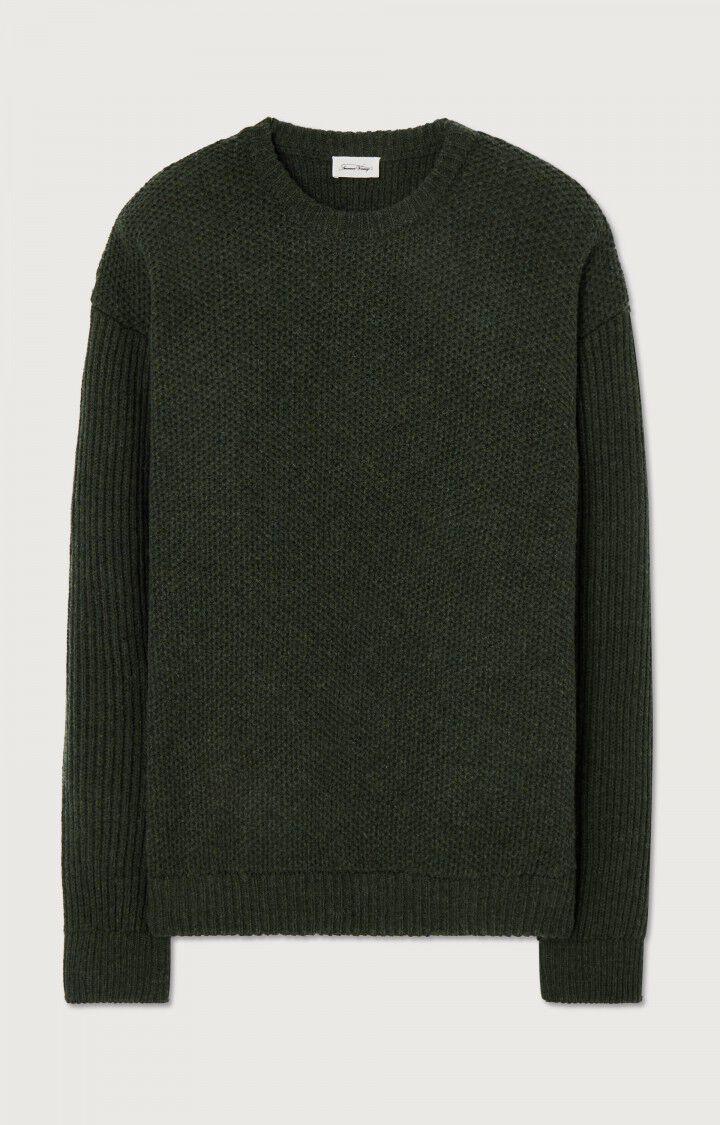 american vintage Pull homme Agatown - ARBRE CHINE Manches longues Vert - H22B