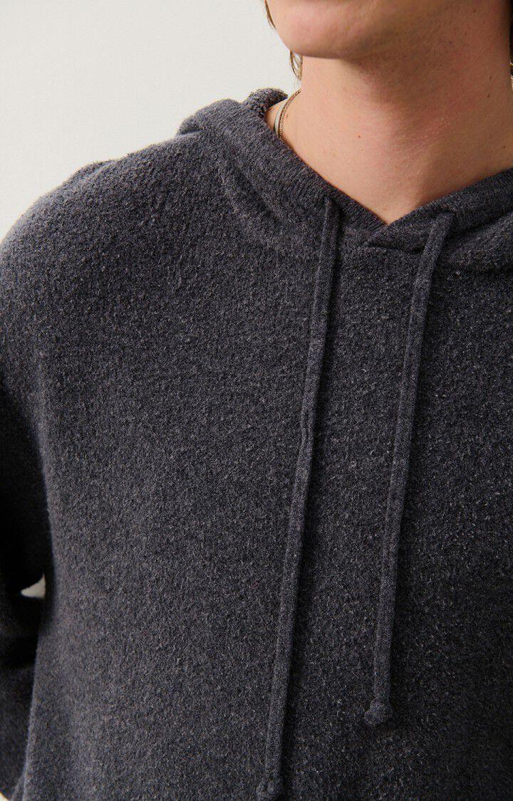 American Vintage Pull Homme Blimy - GRIS FONCE CHINE 55 Manches Longues Noir - H24