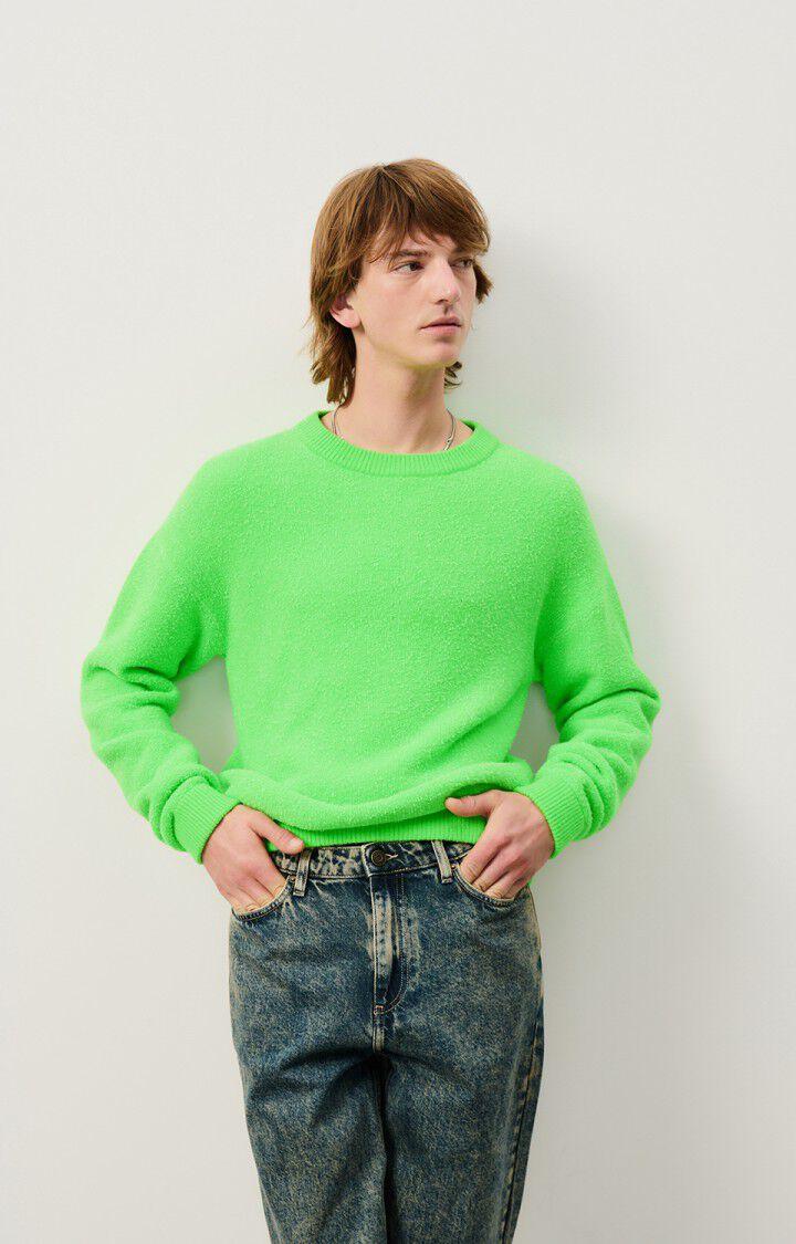 American Vintage Pull Homme Blimy - VERT FLUO 54 Manches Longues Vert - H24
