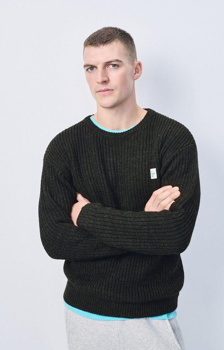 american vintage Pull homme Crashway - ANTHRACITE 59 Manches longues Noir - E25