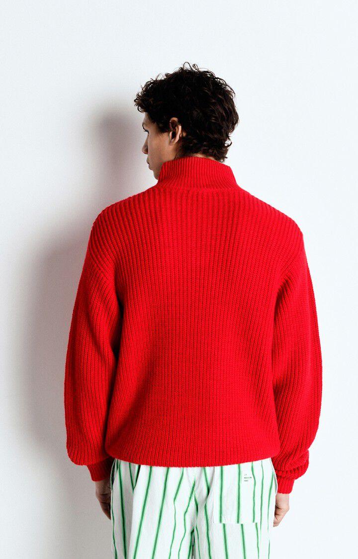 American Vintage Pull Homme Crashway - ECARLATE 63 Manches Longues Rouge - E25