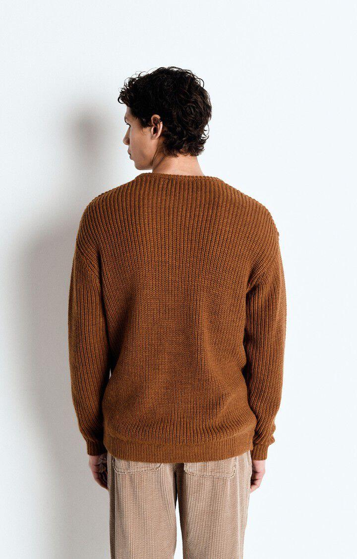 American Vintage Pull Homme Crashway - EPICES 59 Manches Longues Marron - E25