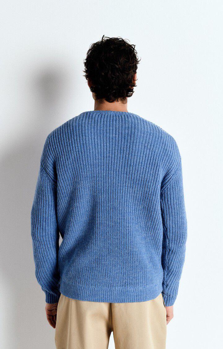 American Vintage Pull Homme Crashway - FJORD CHINE 59 Manches Longues Bleu - E25