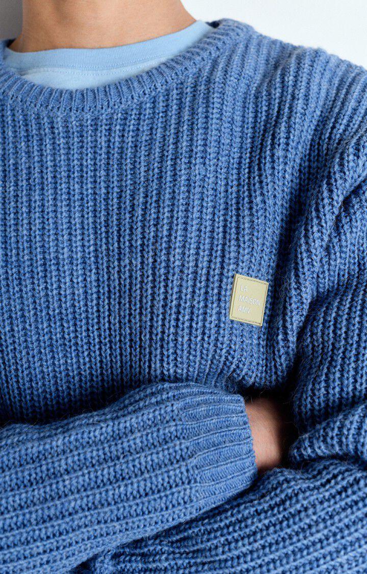 American Vintage Pull Homme Crashway - FJORD CHINE 59 Manches Longues Bleu - E25