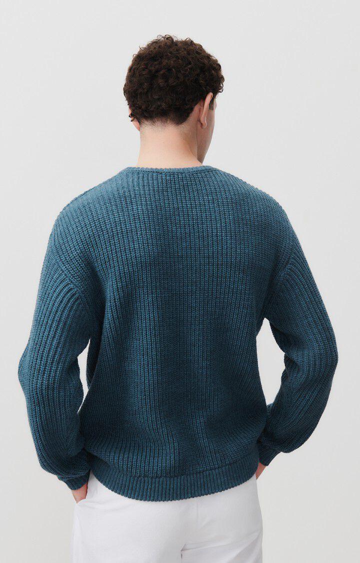 American Vintage Pull Homme Crashway - PETROLE 59 Manches Longues Bleu - E24