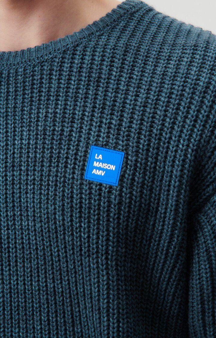 American Vintage Pull Homme Crashway - PETROLE 59 Manches Longues Bleu - E24