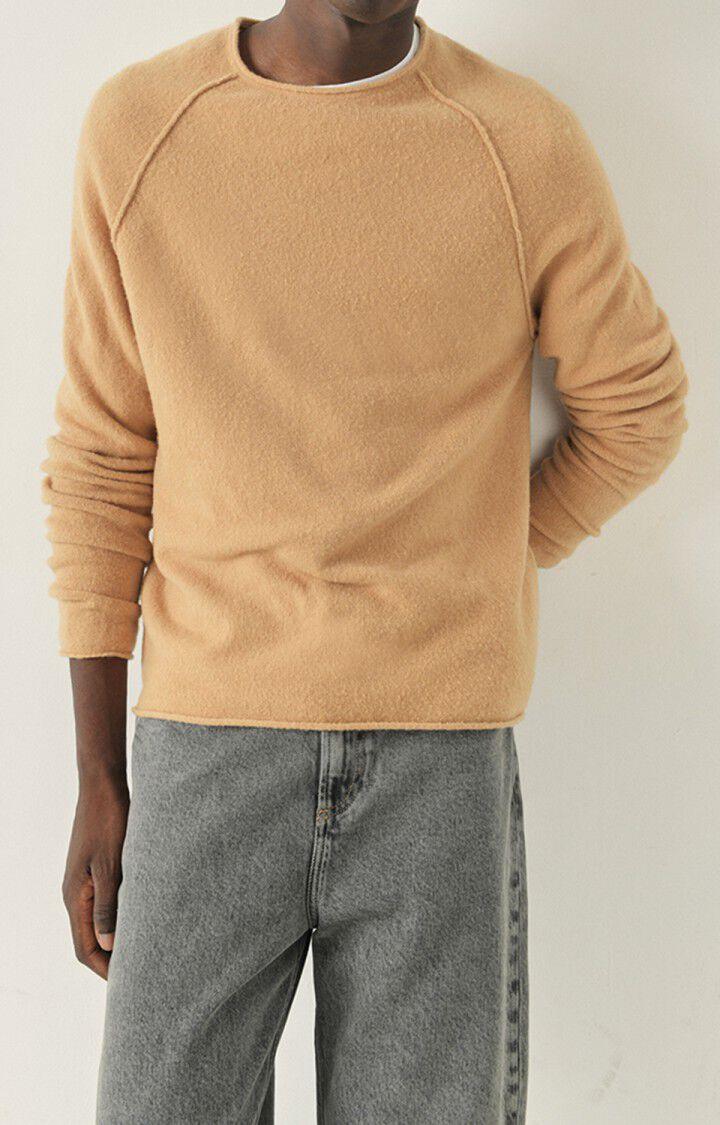 american vintage Pull homme Damsville - CACAHUETE 80 Manches longues Beige - H22