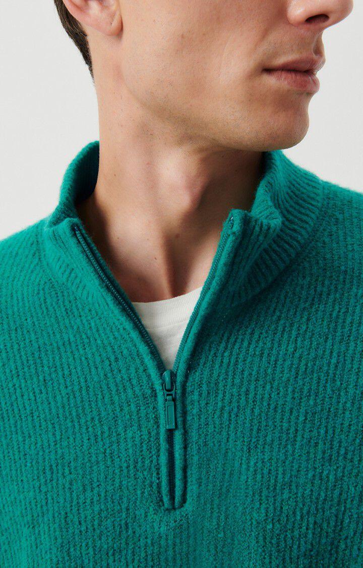 American Vintage Pull Homme Damsville - CHLOROPHYLLE CHINE 63 Manches Longues Vert - H23