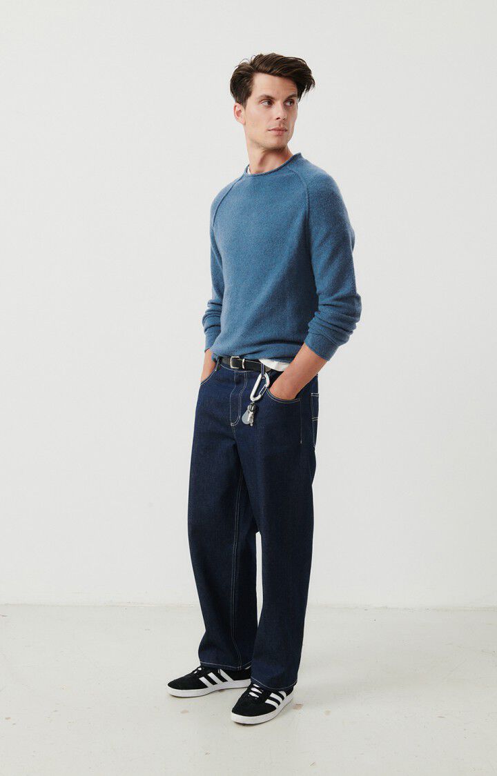 American Vintage Pull Homme Damsville - NEPTUNE MULTICHINE 80 Manches Longues Bleu - H23