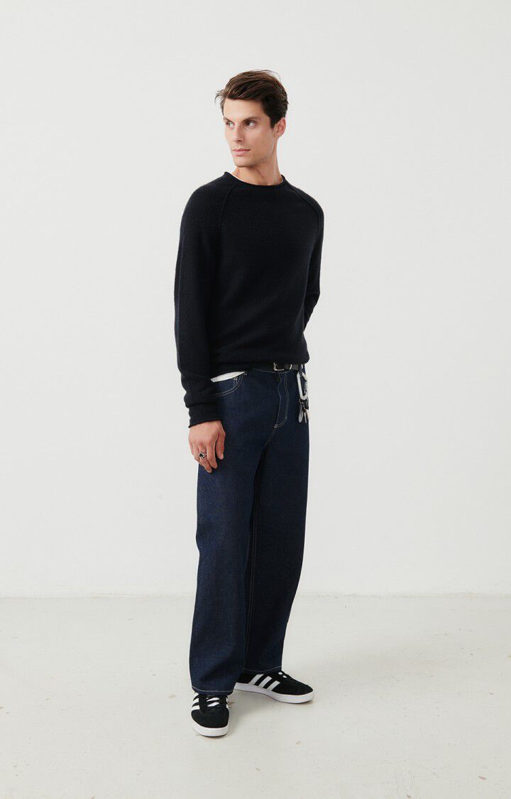 American Vintage Pull Homme Damsville - NOIR 80 Manches Longues Noir - E24