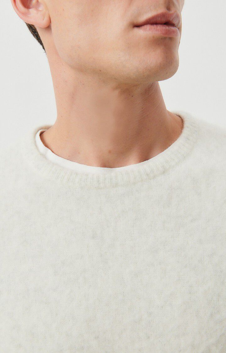 American Vintage Pull Homme Dazington - ECRU MULTICHINE 66 Manches Longues Beige - E24