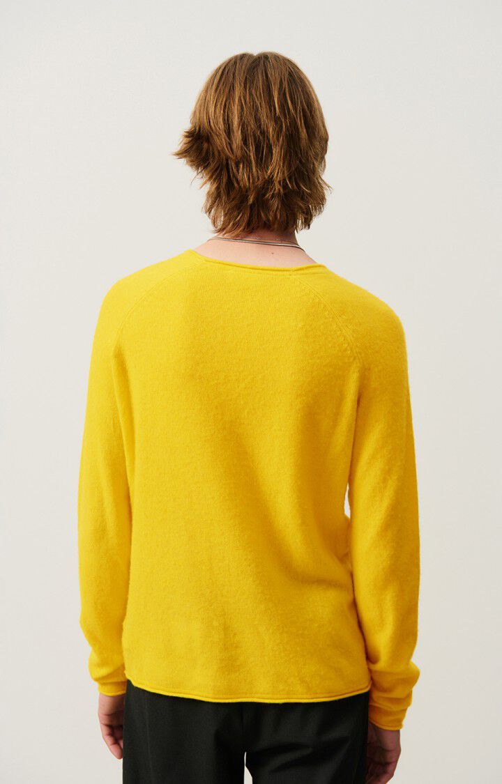American Vintage Pull Homme Docatown - ACACIA CHINE 80 Manches Longues Jaune - H24