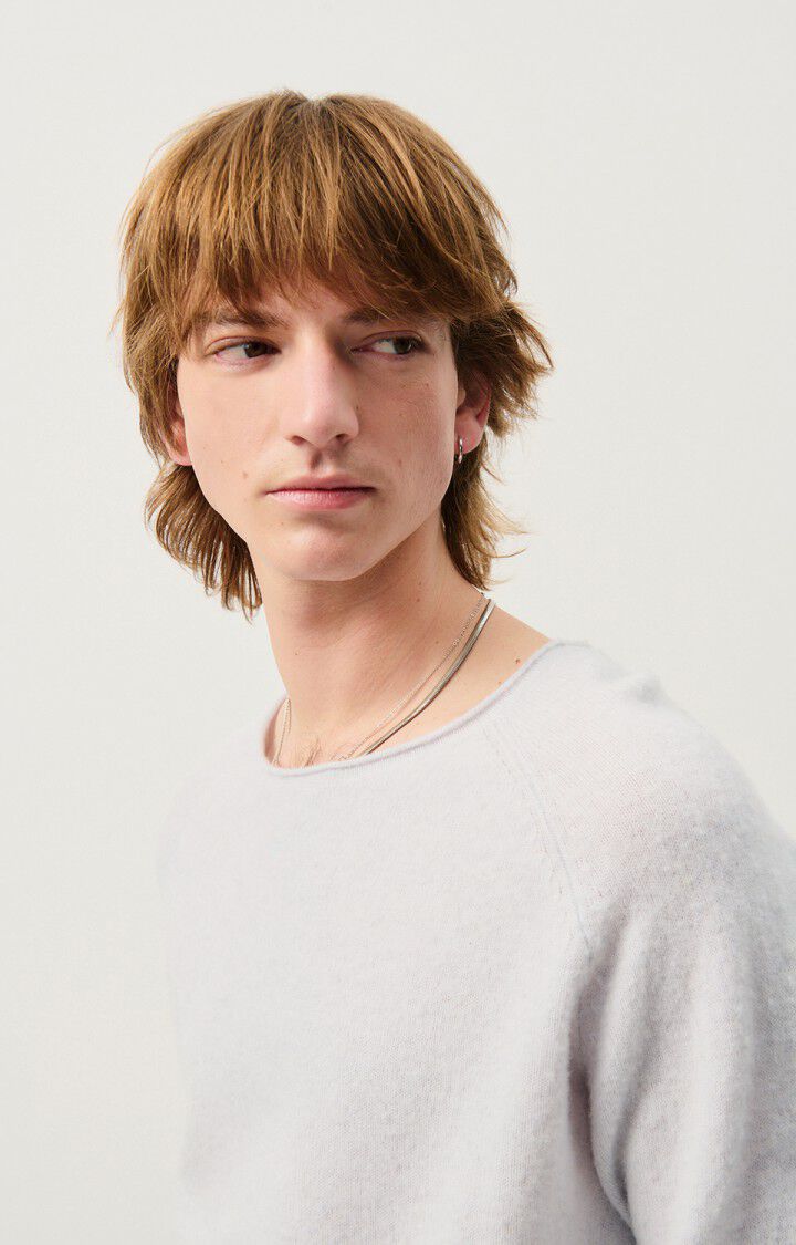 American Vintage Pull Homme Docatown - ARCTIQUE CHINE 80 Manches Longues Gris - E25