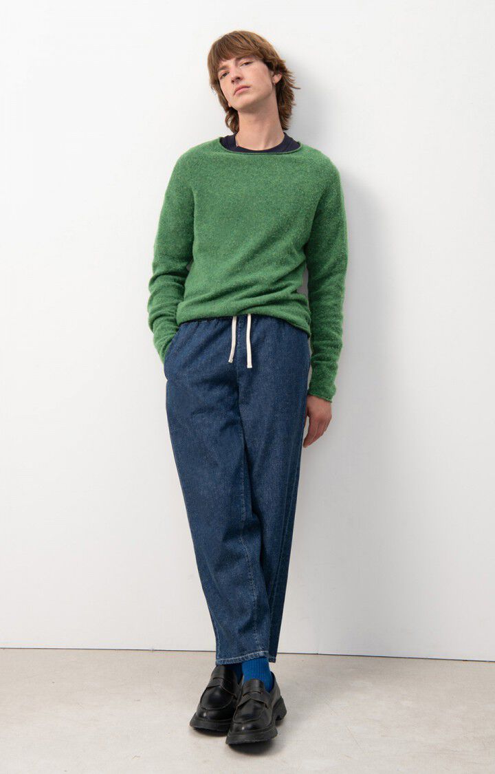 American Vintage Pull Homme Docatown - FORET CHINE 80 Manches Longues Vert - H24