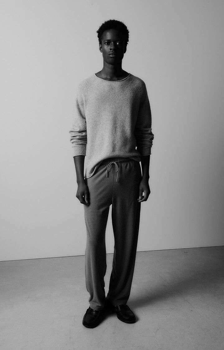 American Vintage Pull Homme Docatown - GLYCINE CHINE 80 Manches Longues Violet - E24