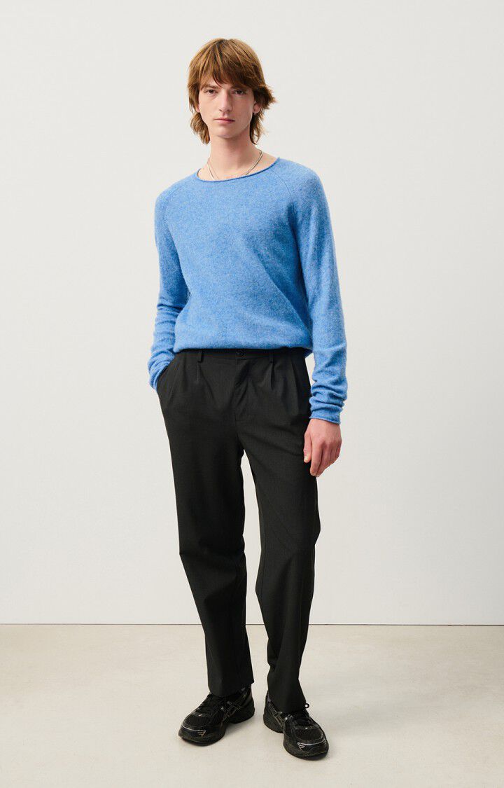 American Vintage Pull Homme Docatown - LAC CHINE 80 Manches Longues Bleu - H24