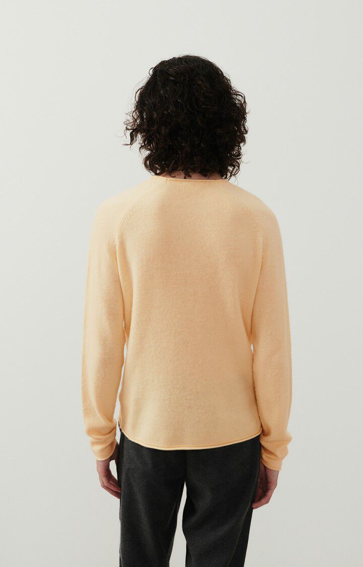 American Vintage Pull Homme Docatown - VANILLE CHINE 80 Manches Longues Beige - E24