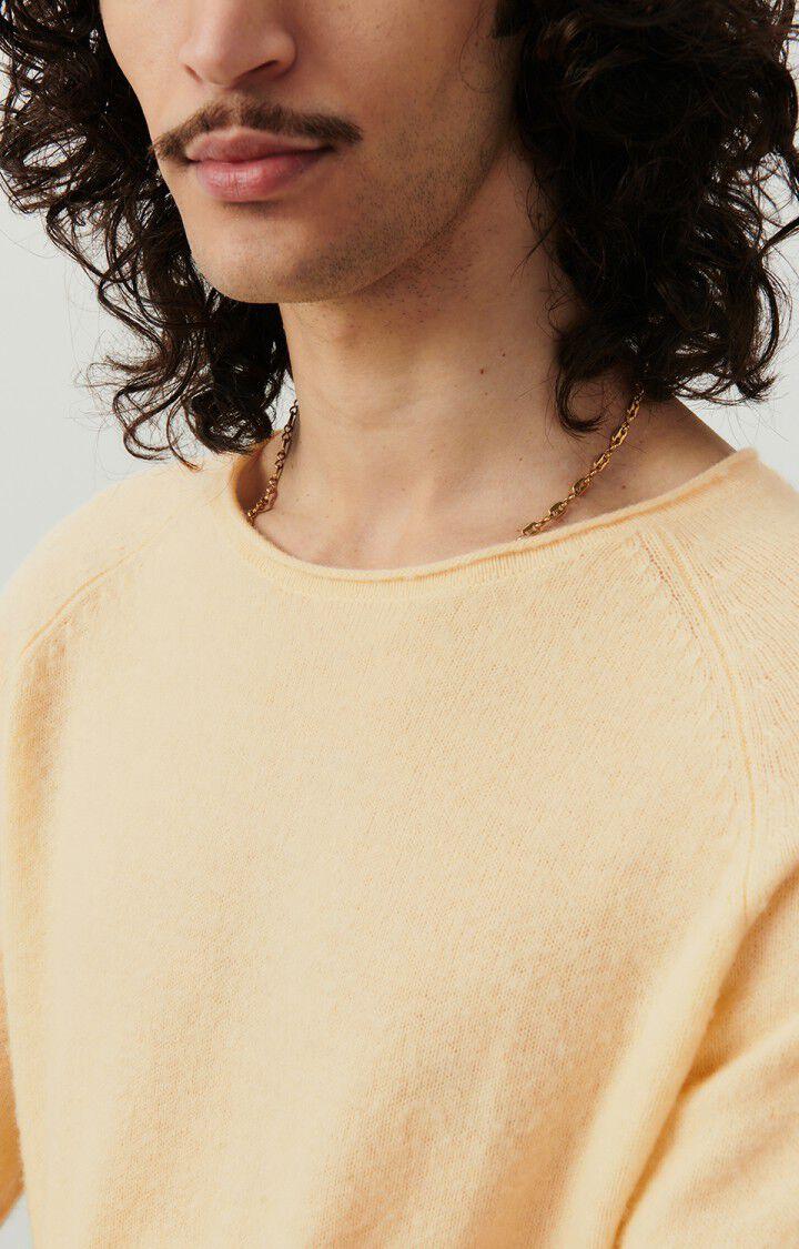 American Vintage Pull Homme Docatown - VANILLE CHINE 80 Manches Longues Beige - E24