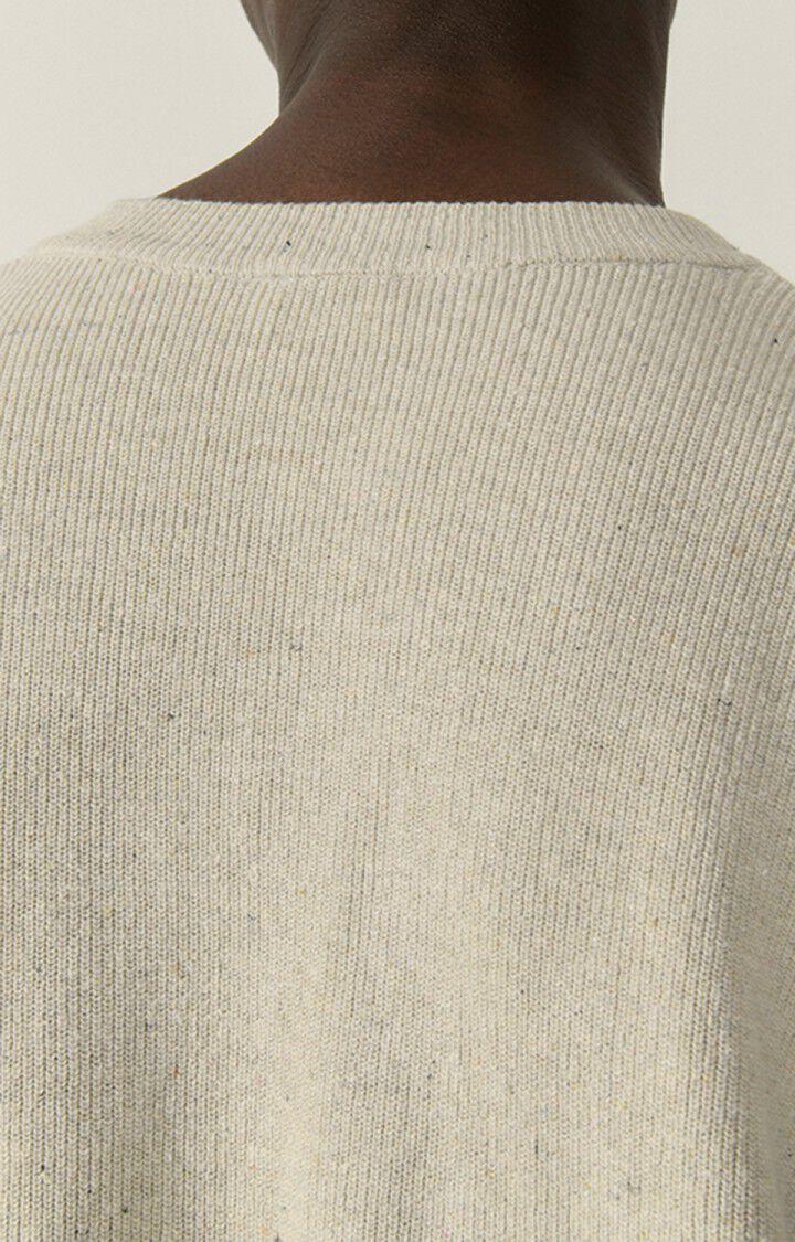American Vintage Pull Homme Dozborow - ECRU CHINE 19 Manches Courtes Blanc - E23