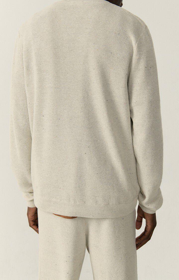 American Vintage Pull Homme Dozborow - ECRU CHINE 66 Manches Longues Blanc - E23