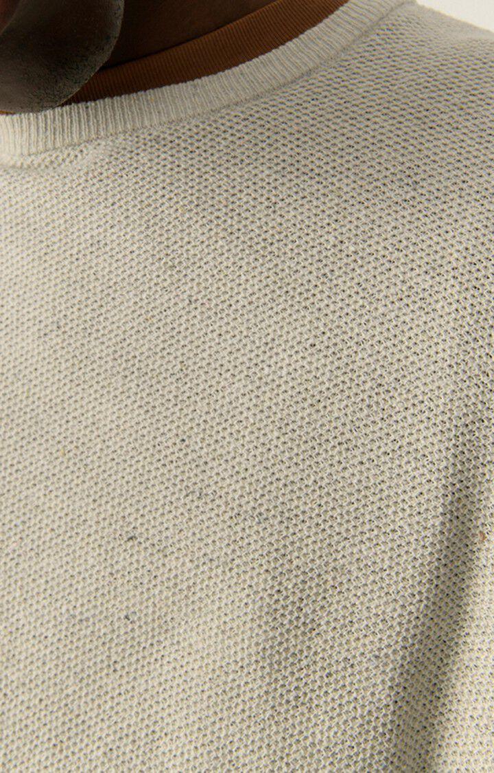 American Vintage Pull Homme Dozborow - ECRU CHINE 66 Manches Longues Blanc - E23