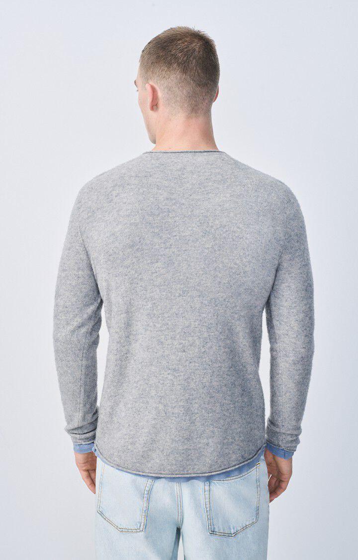 American Vintage Pull Homme Ducksbay - GRIS CHINE 66 Manches Longues Gris - E25