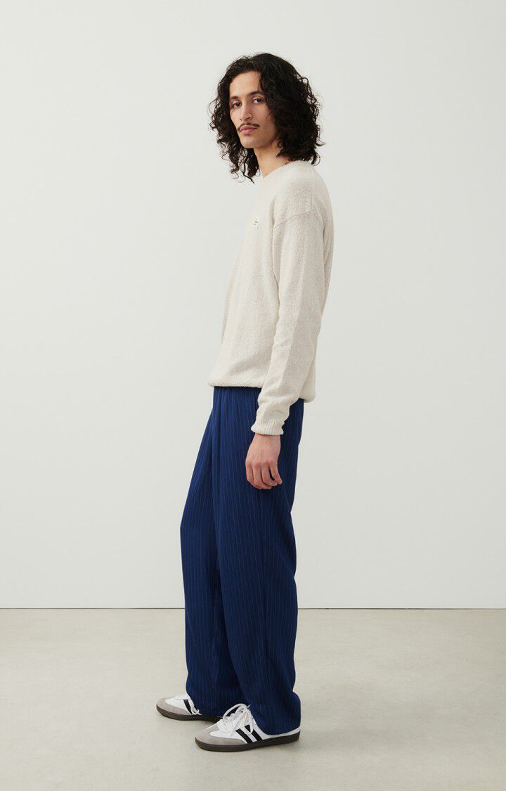 American Vintage Pull Homme Dylbay - POLAIRE CHINE 64 Manches Longues Gris - E24