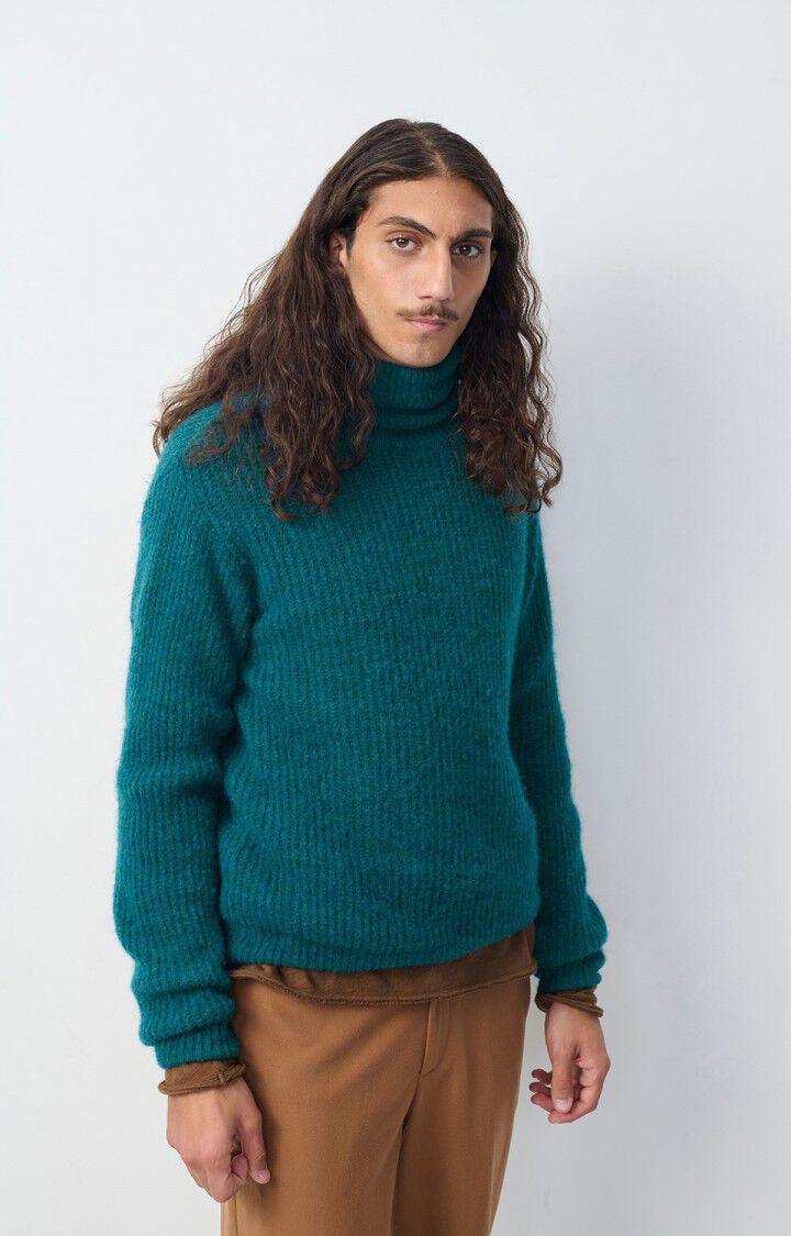 American Vintage Pull Homme East - BLEU CANARD CHINE 60 Manches Longues Bleu - H24