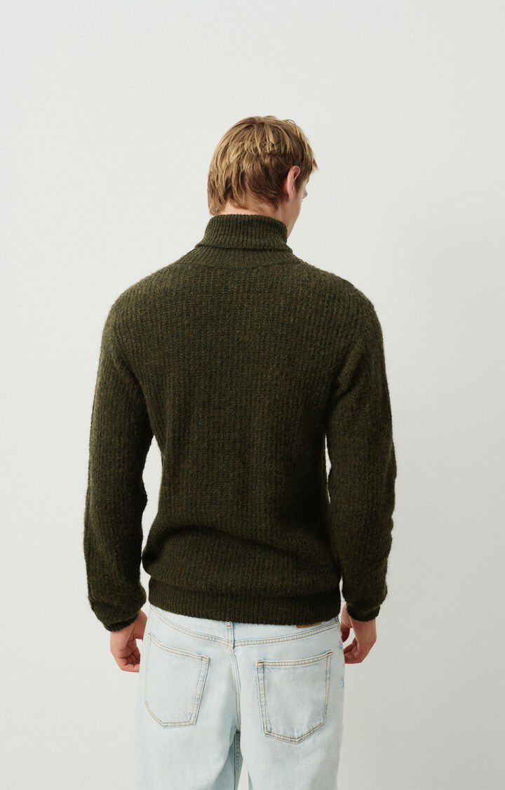 American Vintage Pull Homme East - BOTANIQUE CHINE 60 Manches Longues Vert - H24
