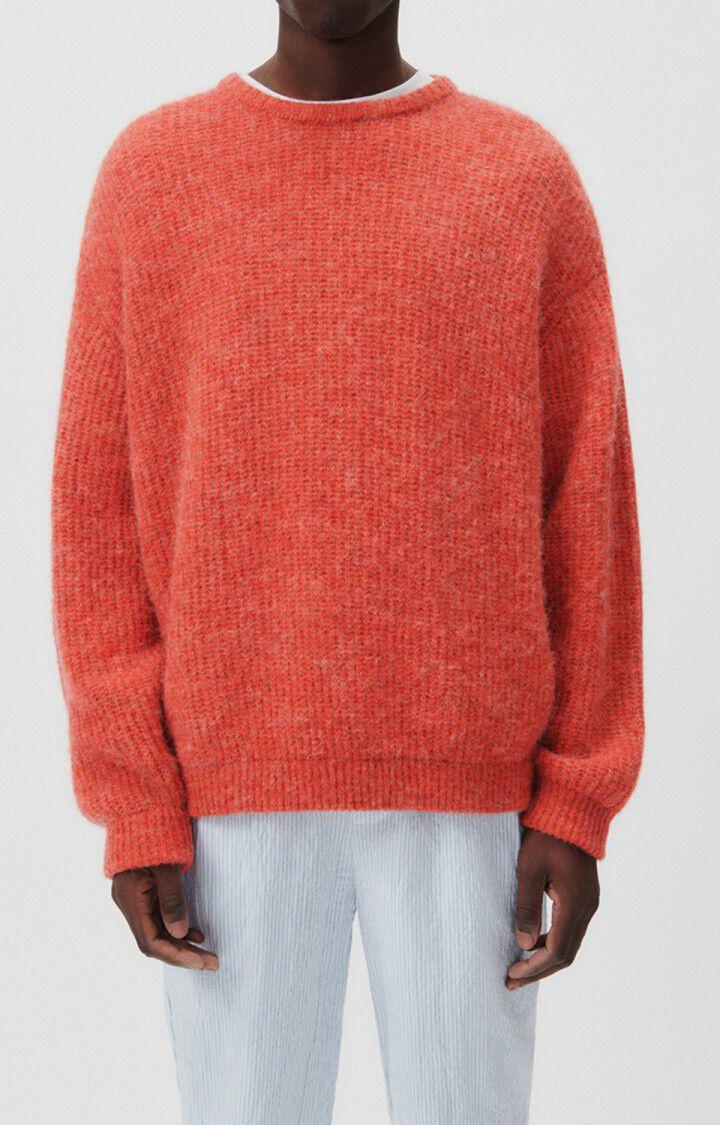 american vintage Pull homme East - CAPUCINE CHINE 55 Manches longues Rouge - E23